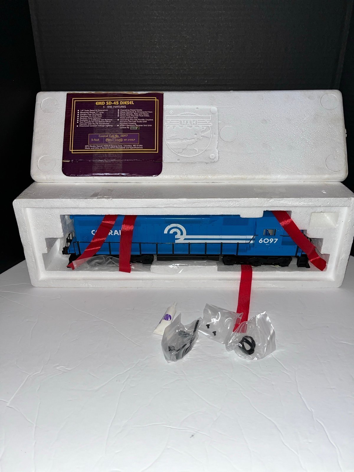MTH O Scale Conrail EMD SD-45 Diesel Engine with Proto