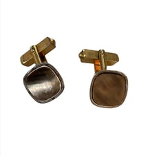SWANK Vintage 1950’s Gold Plated Abalone Men’s Cuff Links