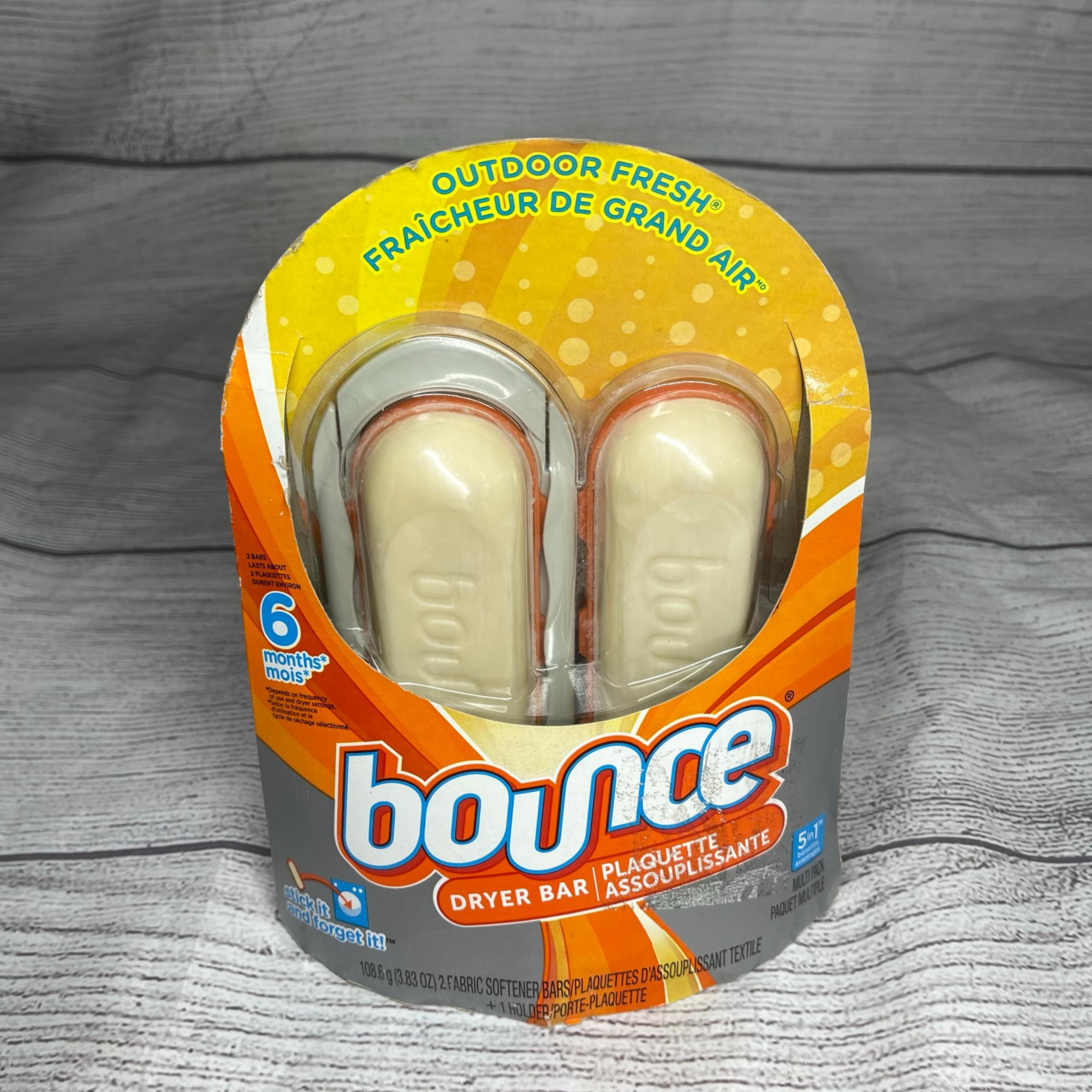 Bounce Outdoor Fresh Dryer Bar Kit 2 Bars One Holder 6 Months Total