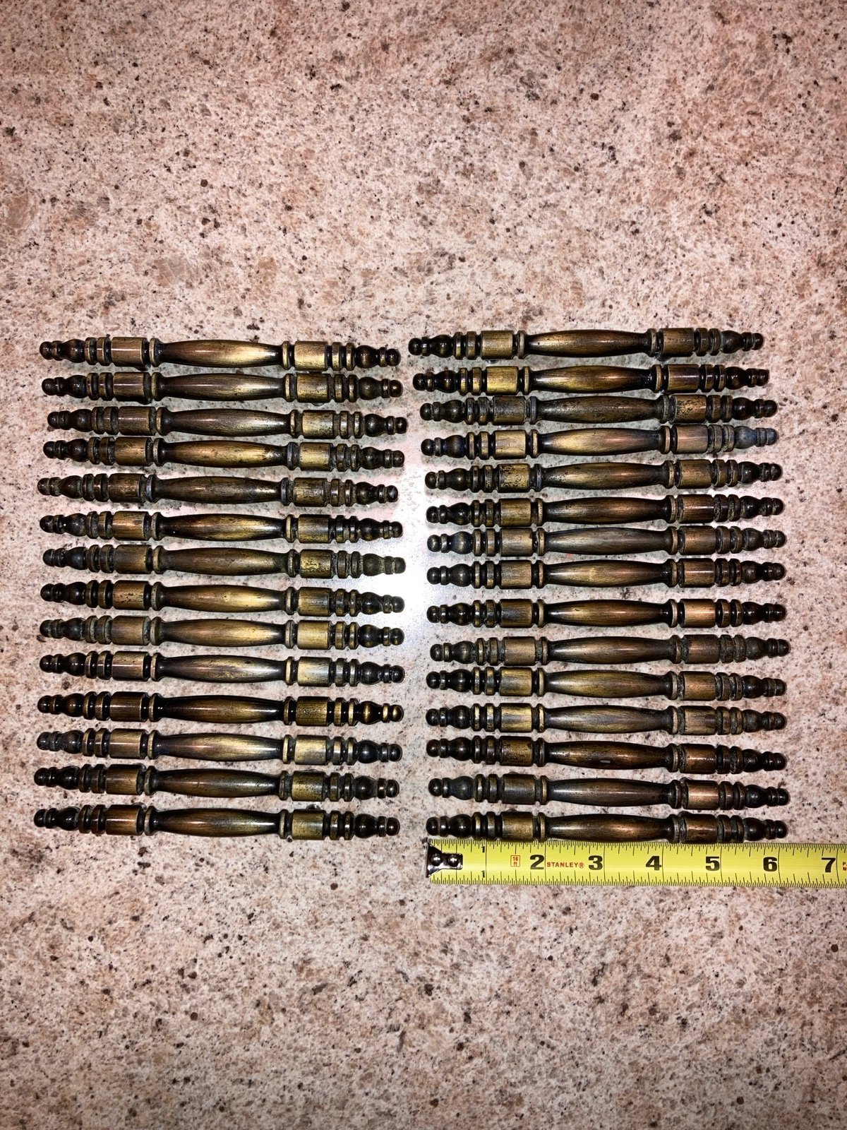Vintage 1968 Lot of 29 JB Metal Drawer Handles