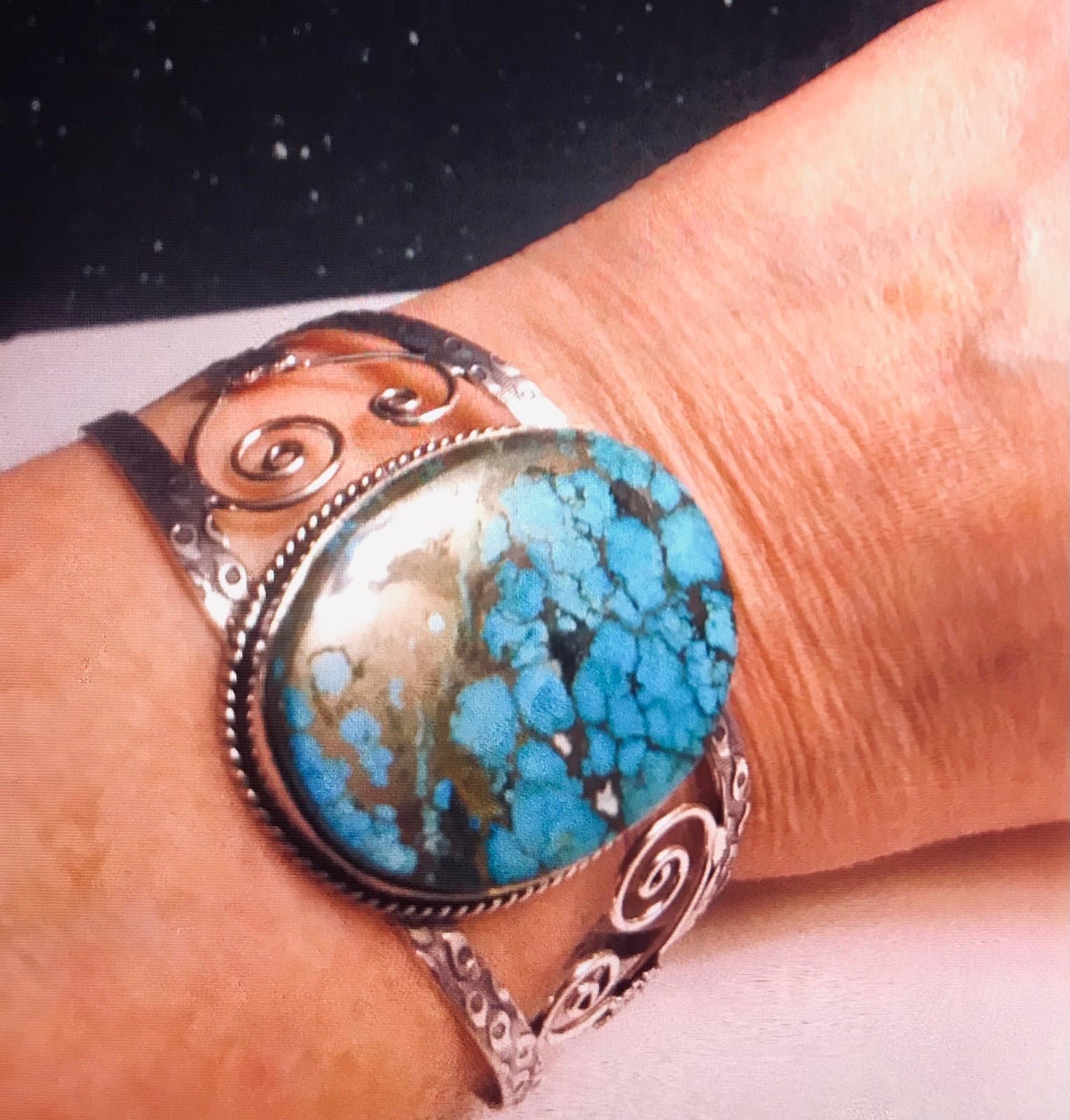 Stunning Silver Turquoise Cuff Bracelet