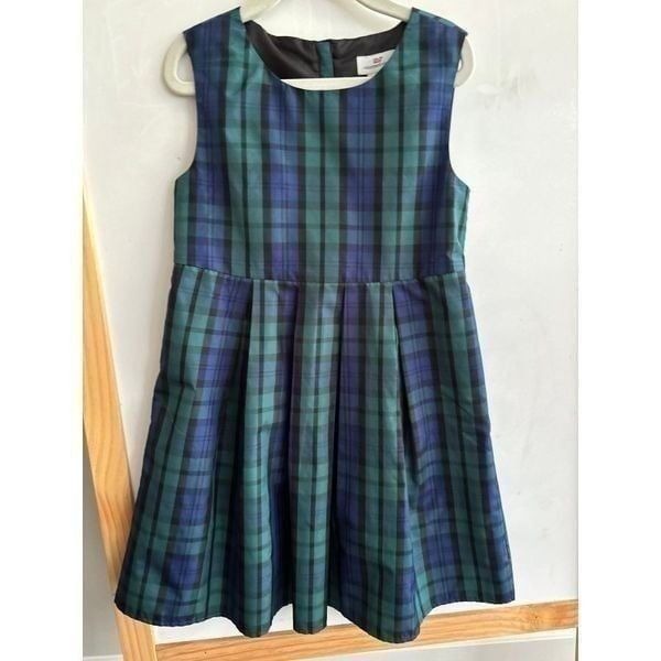 New, Vineyard Vines Girls Plaid Print Sleeveless A-Line Dress