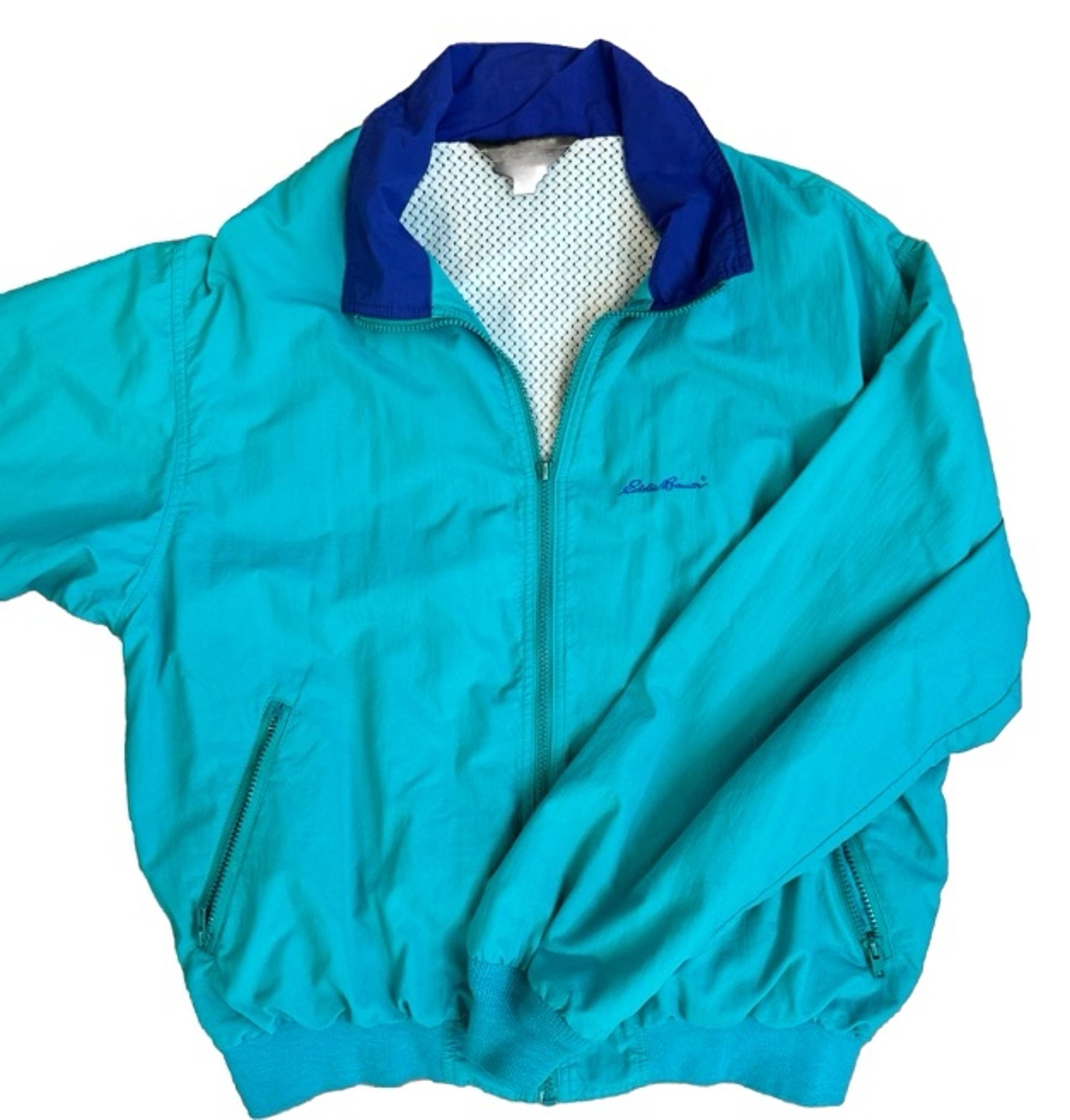 Vintage Eddie Bauer Windbreaker Jacket Mens L Hydrofil Rain Coat 90s Retro
