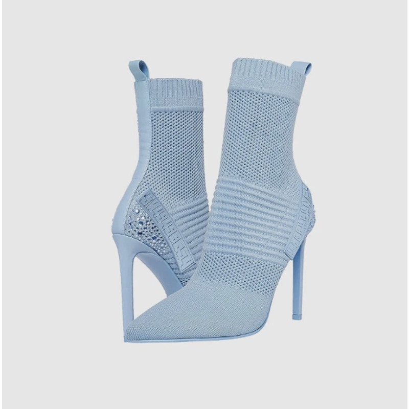 Steve Madden Maxwelle Embellished Rhinestone Booties Majesty Blue Size 10
