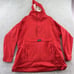 VTG Lands End Jacket Unisex Large Red Rain Hoodie Pullover Front Pocket 90s
