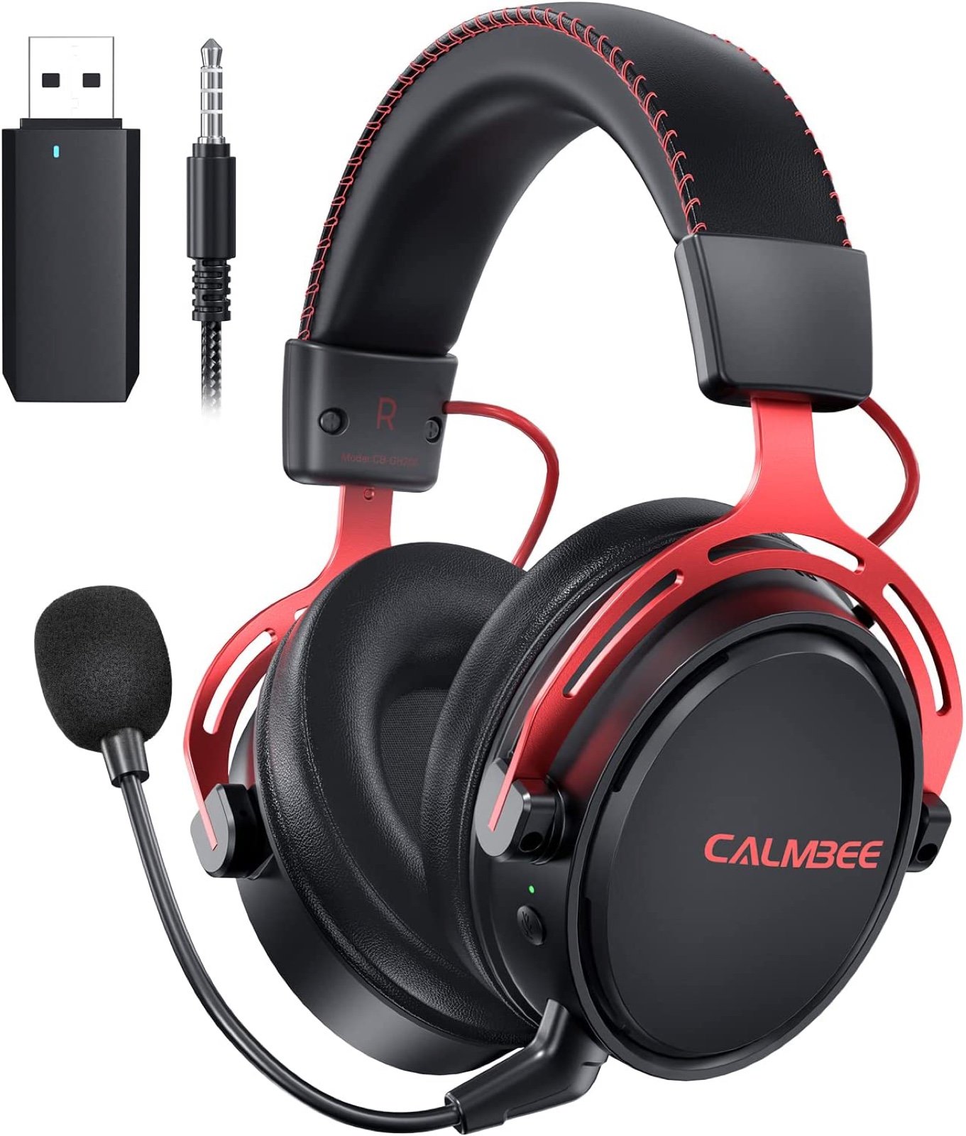 Wireless Gaming Headset with Microphone for PC PS5 PS4 Playstation, 2.4G USB Com