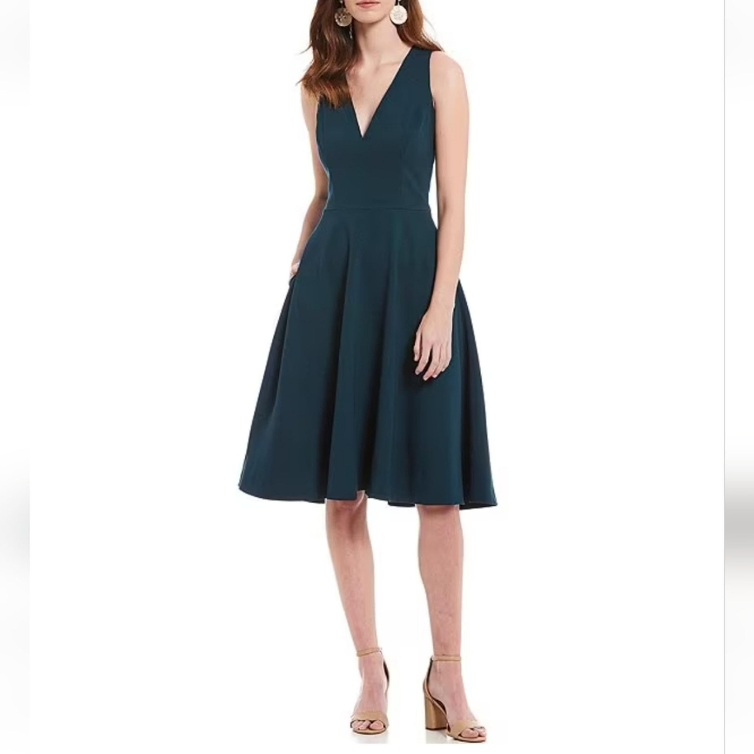 Dress The Population Womens Cocktail Dress Size Small Green Sleeveless Wedding