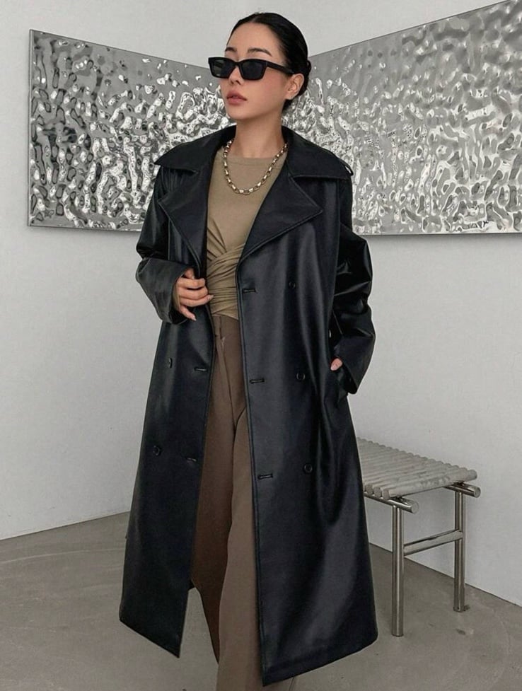 Leather Trench Coat