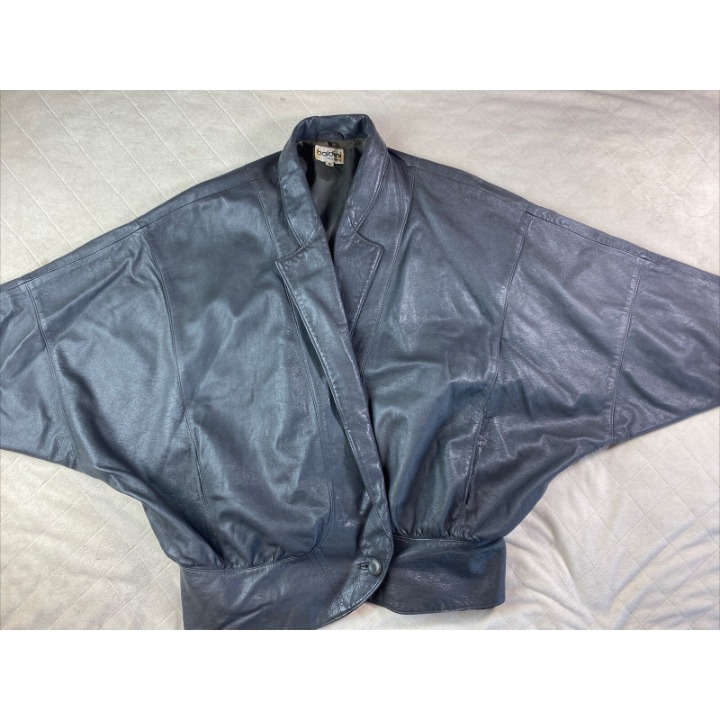 Vintage Baldini Gray Leather Small Jacke