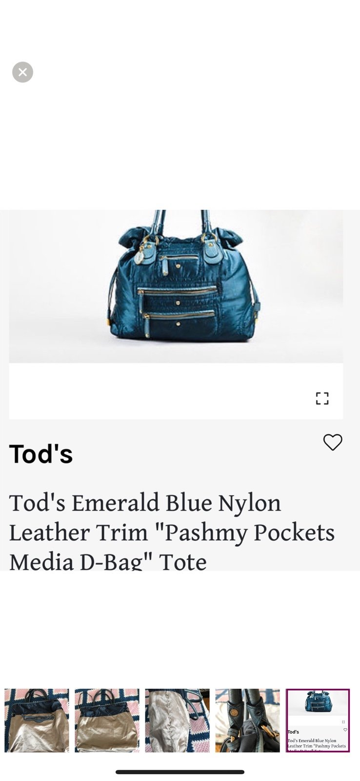 TOD's Pashmy Pockets Media D-Bag Tote
