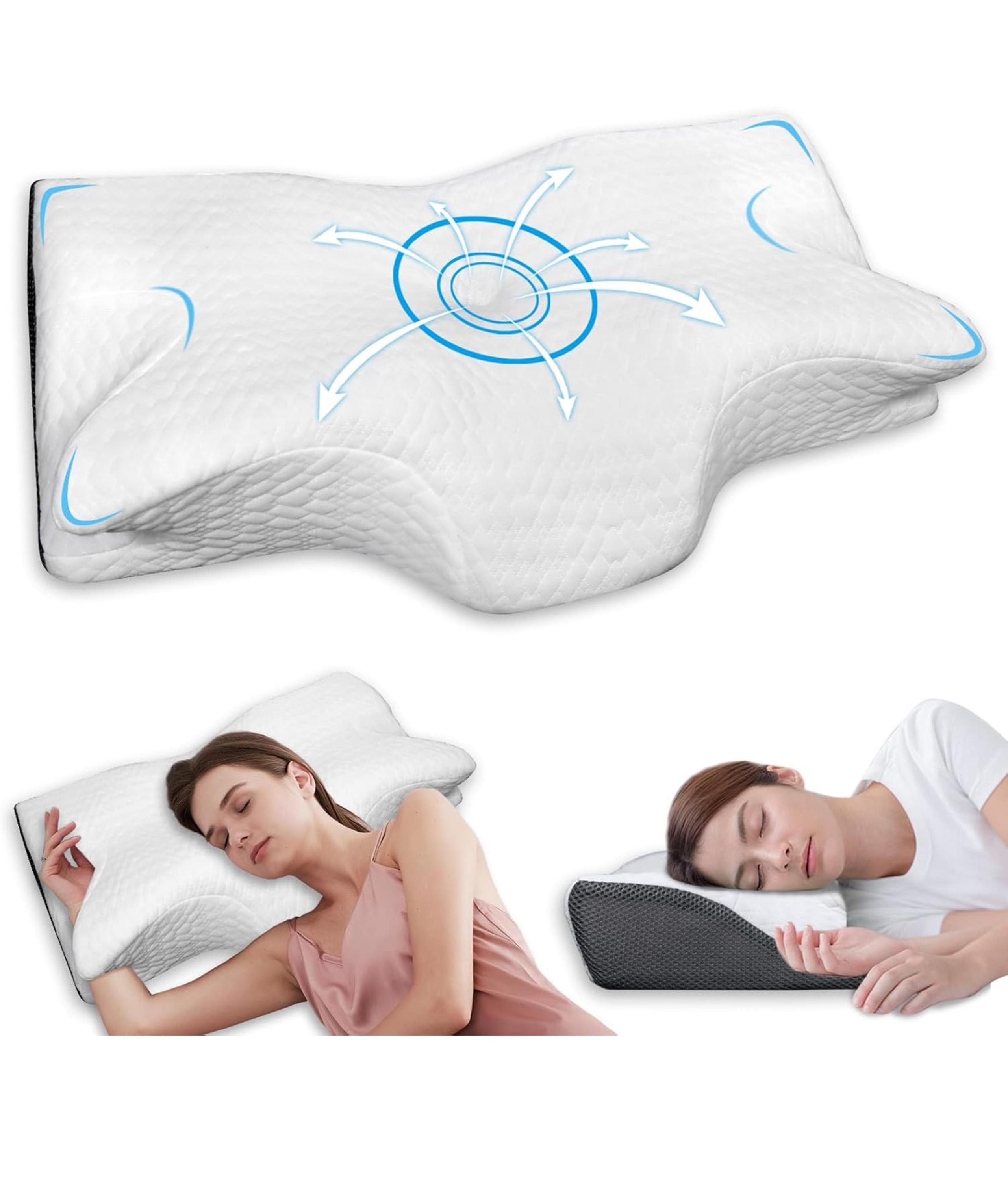Cervical Neck Pillow for Sleeping, Memory Foam Pillows for Neck Pain Relief