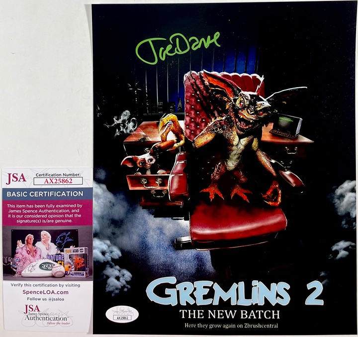 Joe Dante Signed Gremlins 2 8x10 Mini Movie Poster Photo B Autograph JSA COA