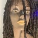 Black 27 inch used butterfly loc lace wig