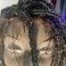 Black 27 inch used butterfly loc lace wig
