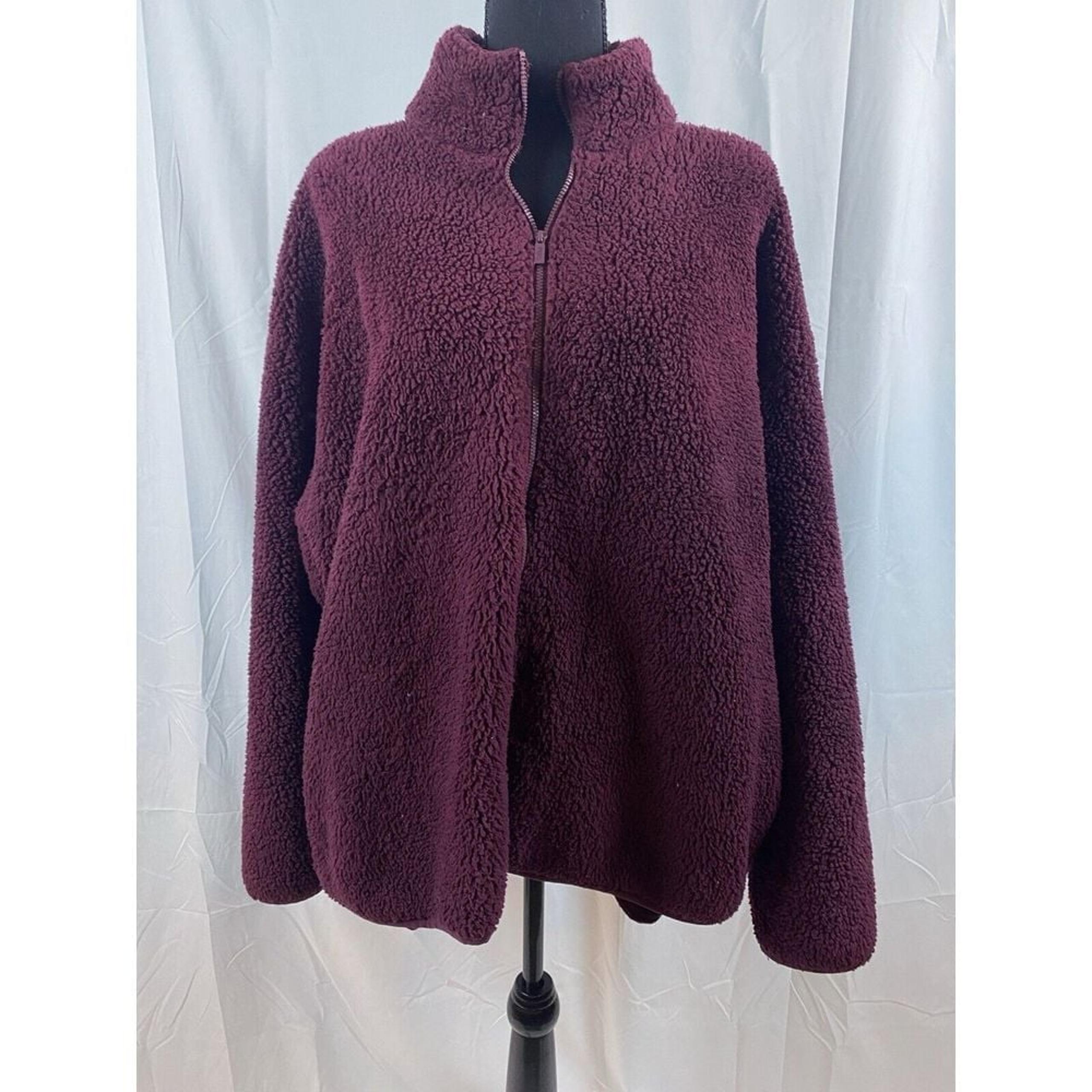 Victoria's Secret Pink Sherpa Fleece Full Zipper Jacket Women's Size XL