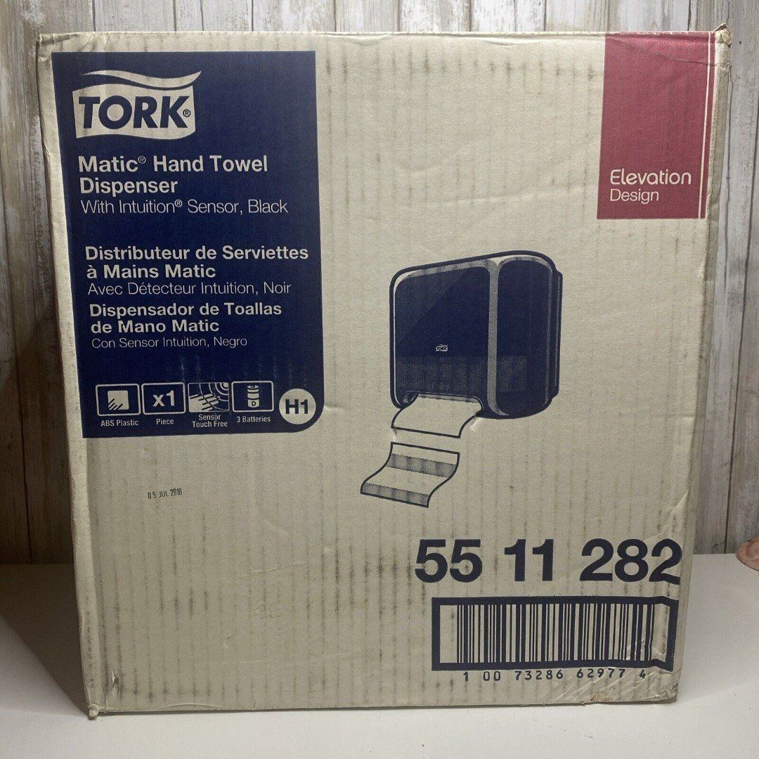 Tork Matic Hand Towel Dispenser With Intuition Sensor, Black 5511282