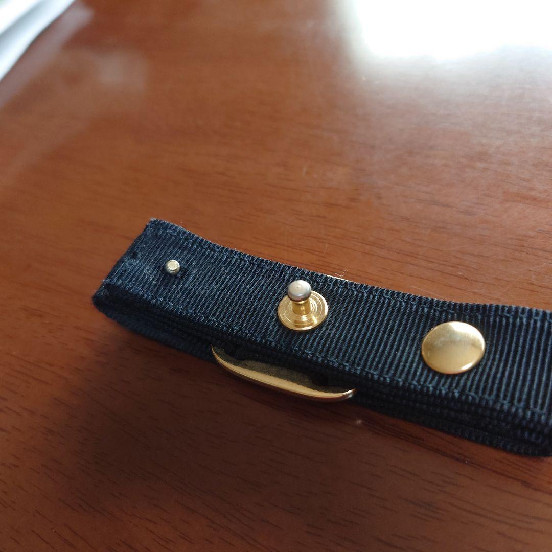 Salvatore Ferragamo Vara Bow Belt Black ribbon 6085 S gold