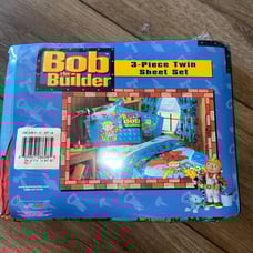 Vintage bob the builder twin sheets set