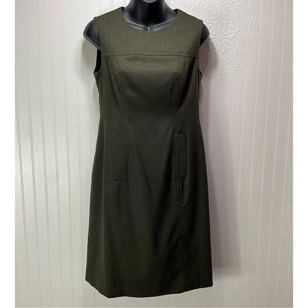 TALBOTS Stretch Wool Sleeveless Sheath Dress
