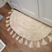 NEW Beautiful Rug with Tassels for Your Bathroom - Soft Half Circle 100% Cotton