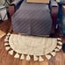 NEW Beautiful Rug with Tassels for Your Bathroom - Soft Half Circle 100% Cotton