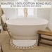 NEW Beautiful Rug with Tassels for Your Bathroom - Soft Half Circle 100% Cotton