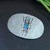 Vintage Southwestern Sancrest Eagle Turquoise Silver-tone Belt Buckle