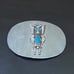 Vintage Southwestern Sancrest Eagle Turquoise Silver-tone Belt Buckle