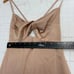 Misha Collection Satin Cut Out Midi Dress Cross back Spaghetti Gown Nude Size 2