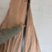 Misha Collection Satin Cut Out Midi Dress Cross back Spaghetti Gown Nude Size 2