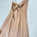 Misha Collection Satin Cut Out Midi Dress Cross back Spaghetti Gown Nude Size 2