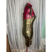 Y2k slip wiggle dress formal party gold snake print