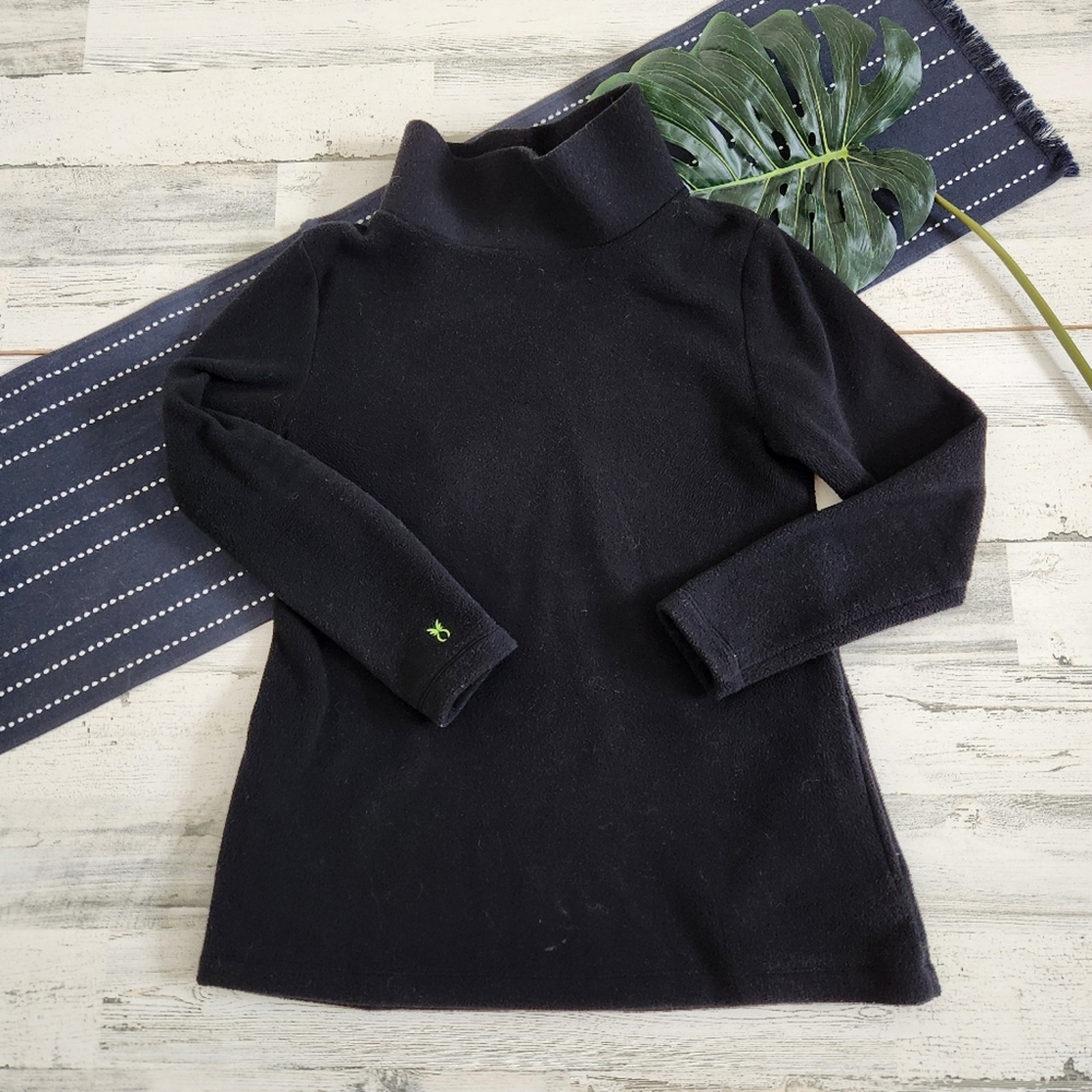 Dudley Stephens Turtleneck Fleece Pullover Black Size Medium