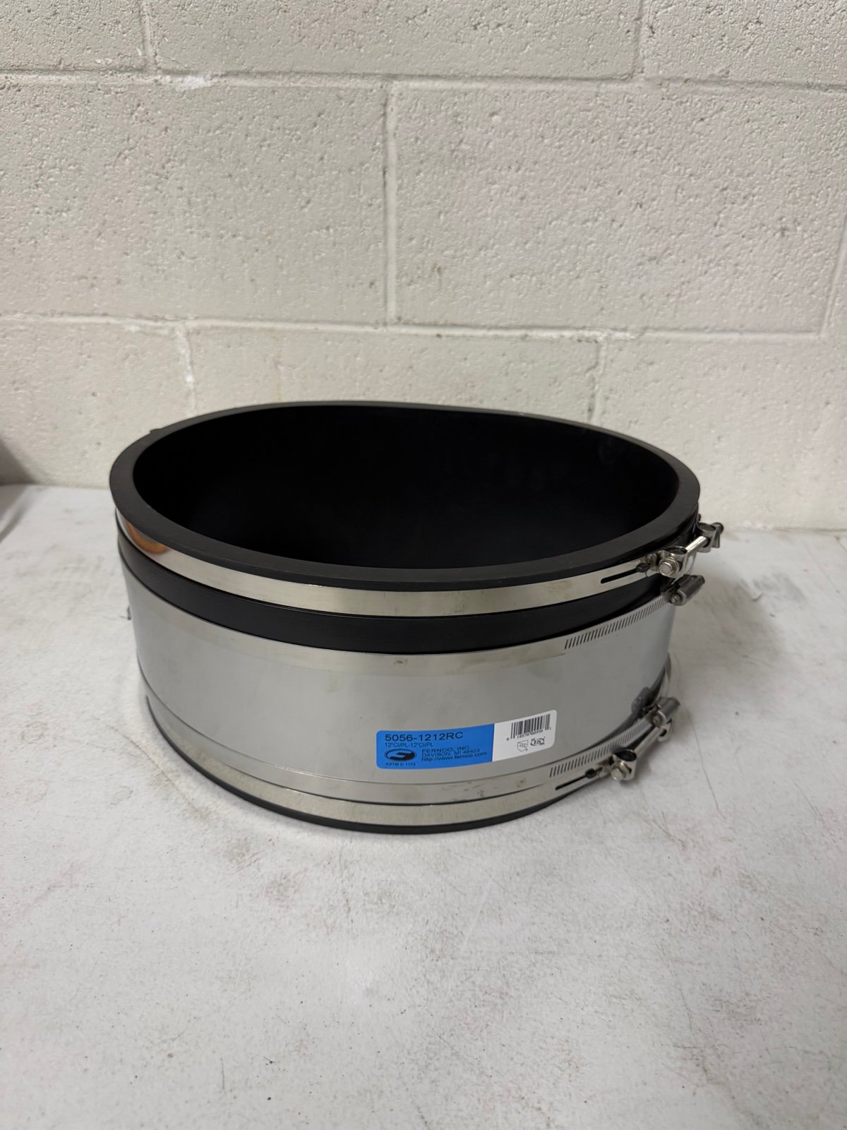 Fernco (5056-1212RC) 12” x 12” Cast Iron/Plastic Pipe Coupling Connecter