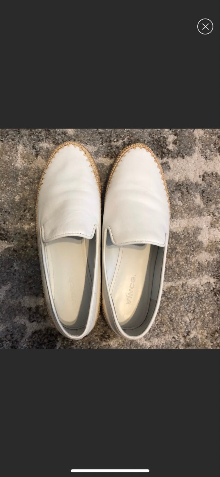 New Vince Leather Espadrille slip on