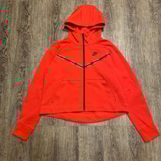 Women’s Nike red tech fleece hoodie cropped style