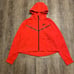 Women’s Nike red tech fleece hoodie cropped style