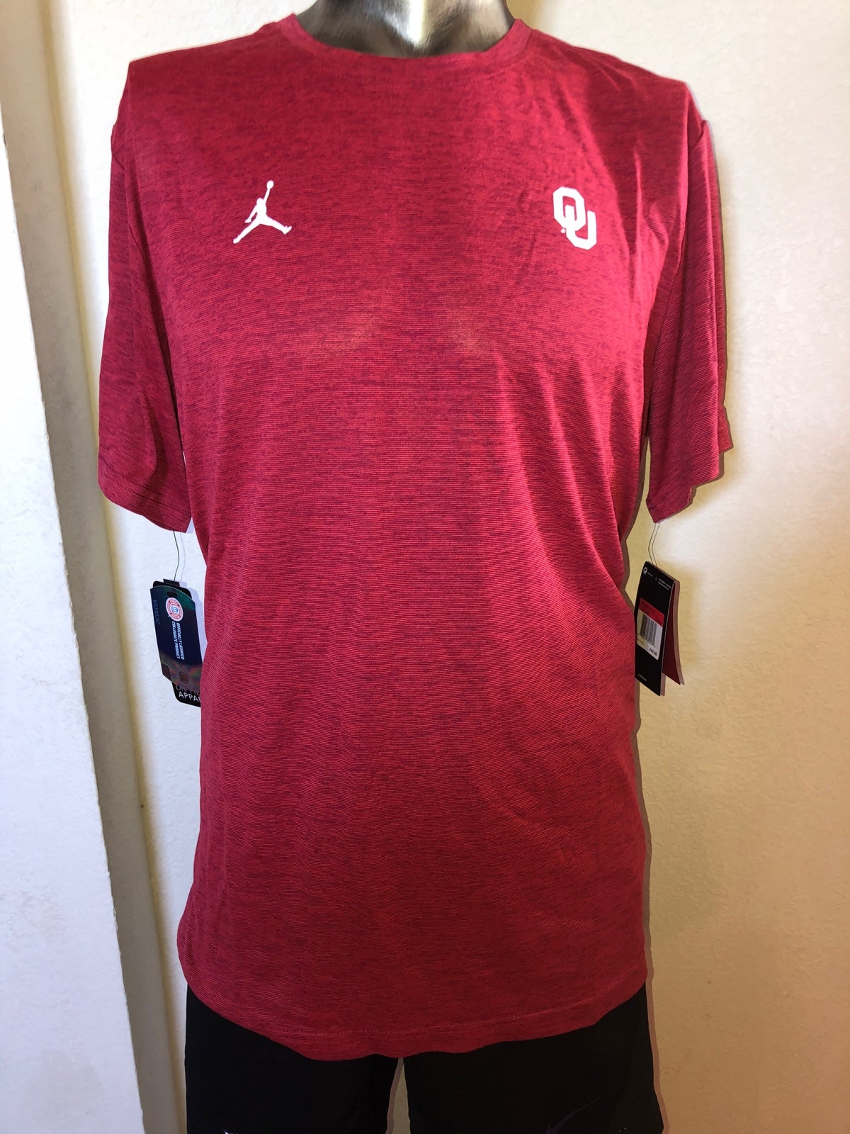 Nike air jordan Ou Sooners ncaa sideline polyester dri fit men shirt XL new