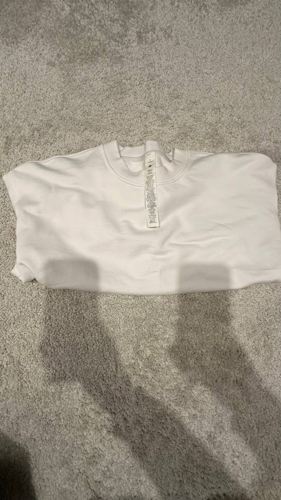 NWOT Lululemon Perfectly Oversized Crop Crew in White size small