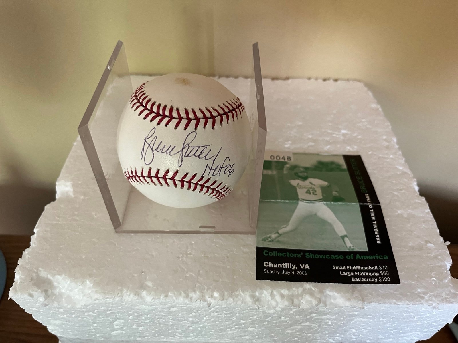 Bruce Sutter Signed Baseball with CSA Certificate