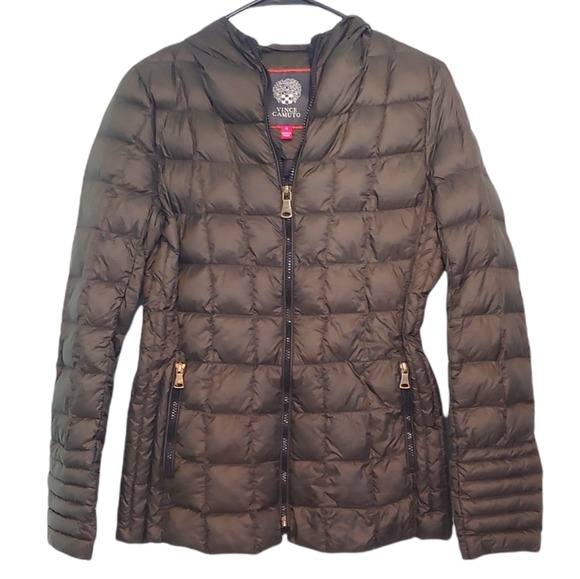 Vince Camuto Army Green Duck Down Lightweight Puffer Jacket Size Small