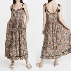 The Great. The Tassel Tie Maxi Dress Size 1