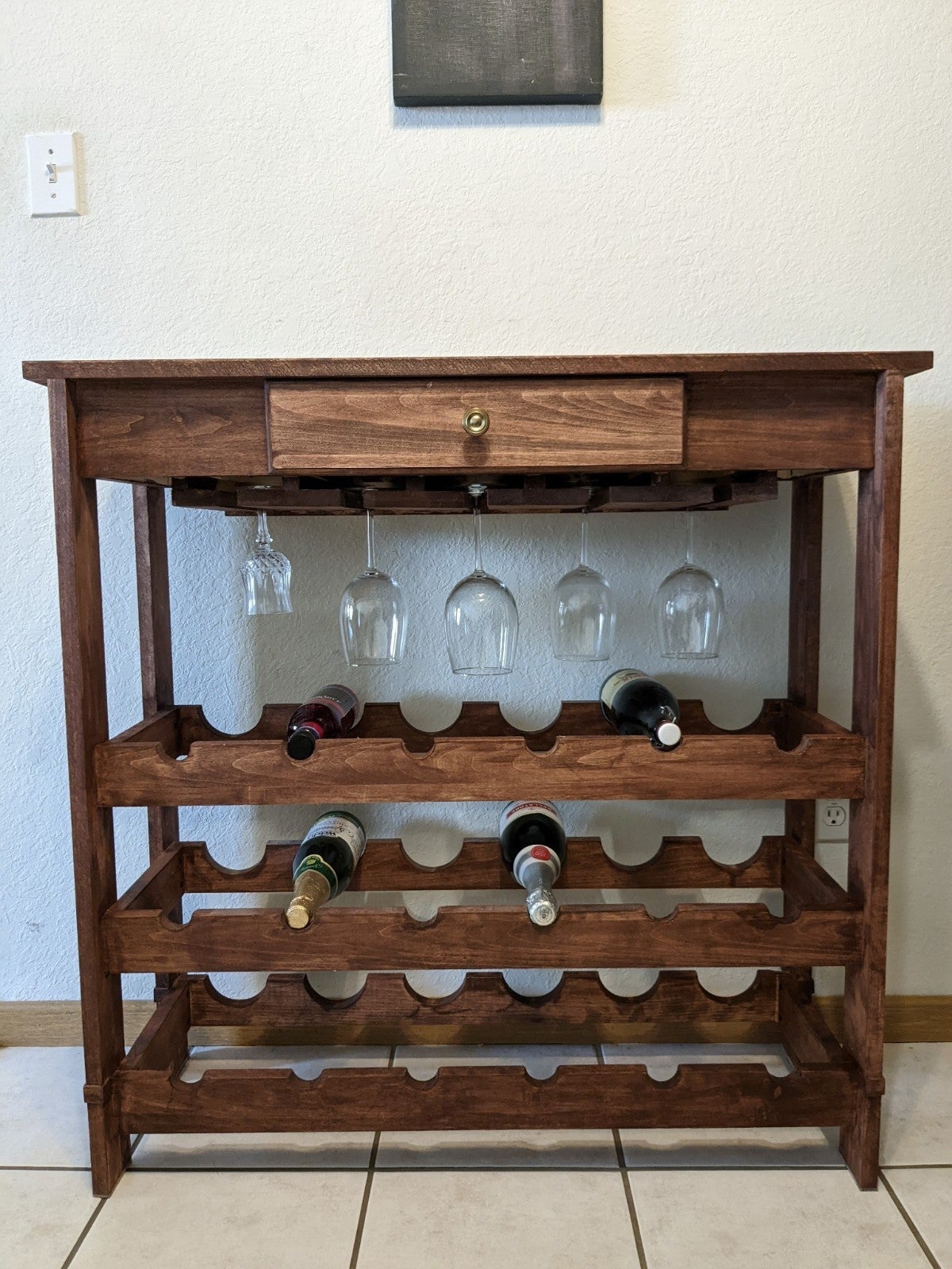 Hand-Built Wine Rack Cabinet