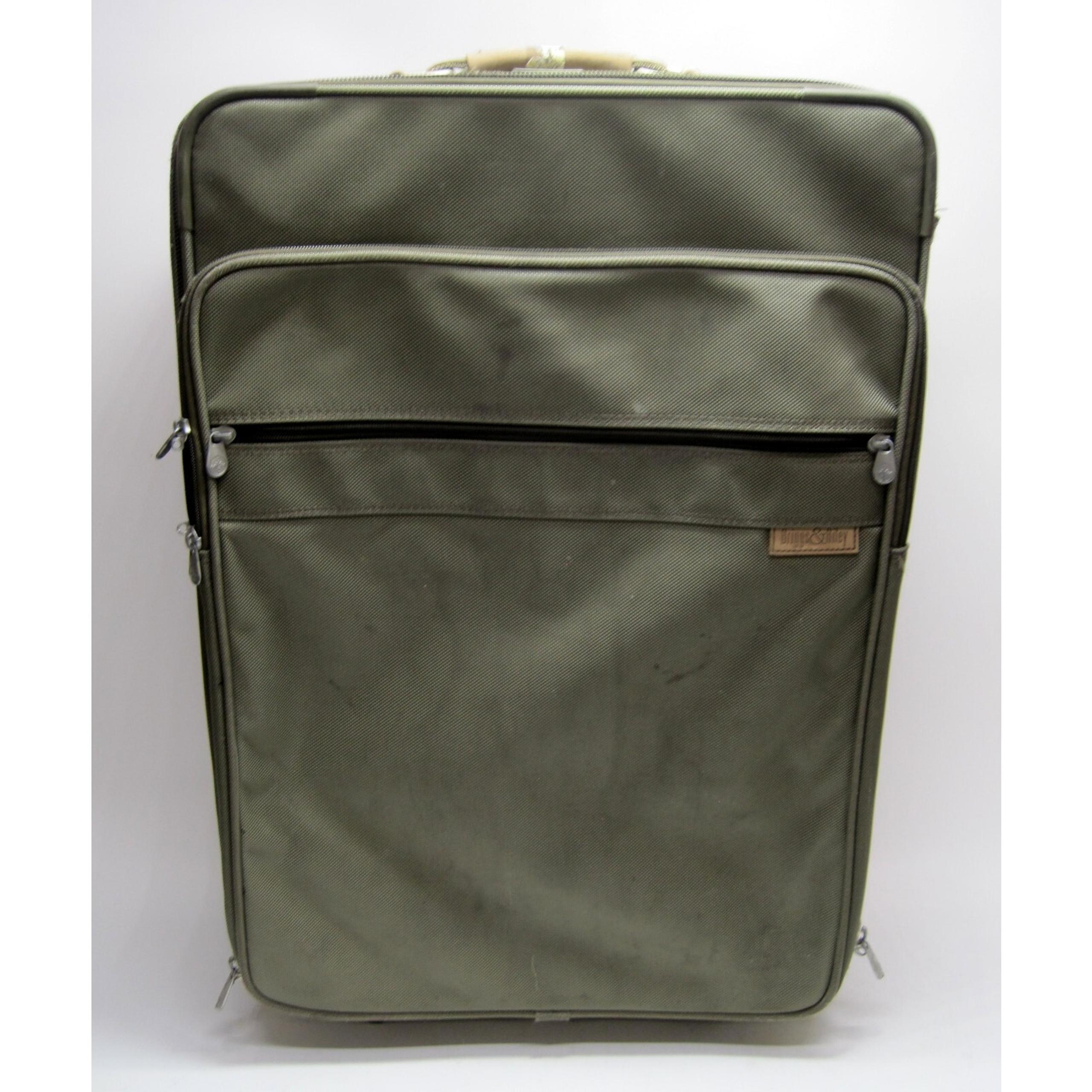 BRIGGS & RILEY Baseline 28” 2-Wheel Upright Luggage Olive Green W/Garment Bag
