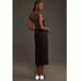 Anthropologie Linen Asymmetrical Halter Belt Back Column Midi Dress