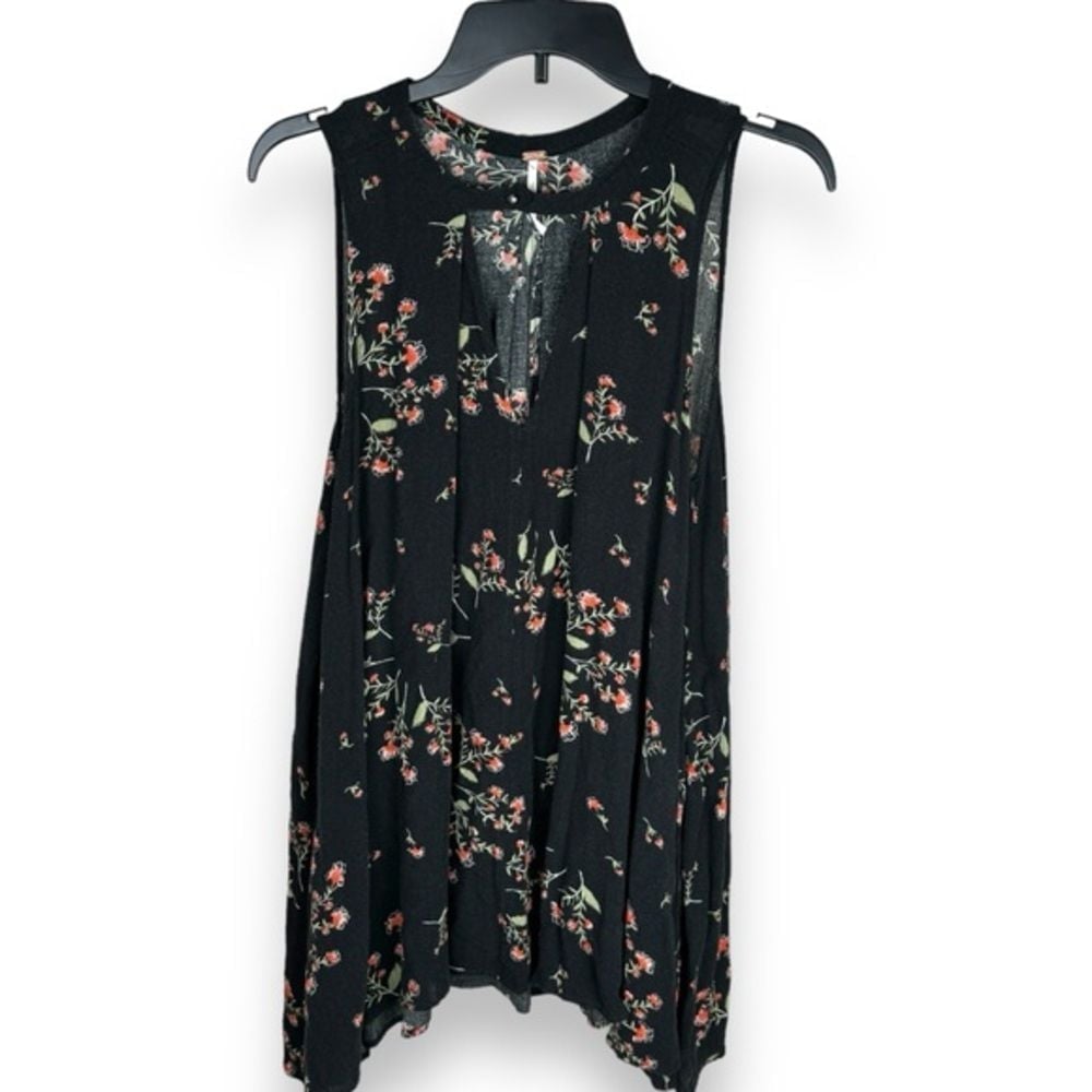Free People Floral Swing Dress Xs  Boho Whimsigoth Hippie Fairy Grunge Festival - detail