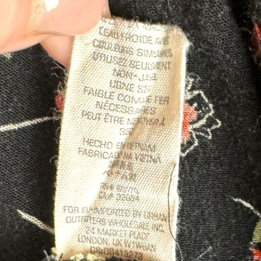 Free People Floral Swing Dress Xs  Boho Whimsigoth Hippie Fairy Grunge Festival - detail
