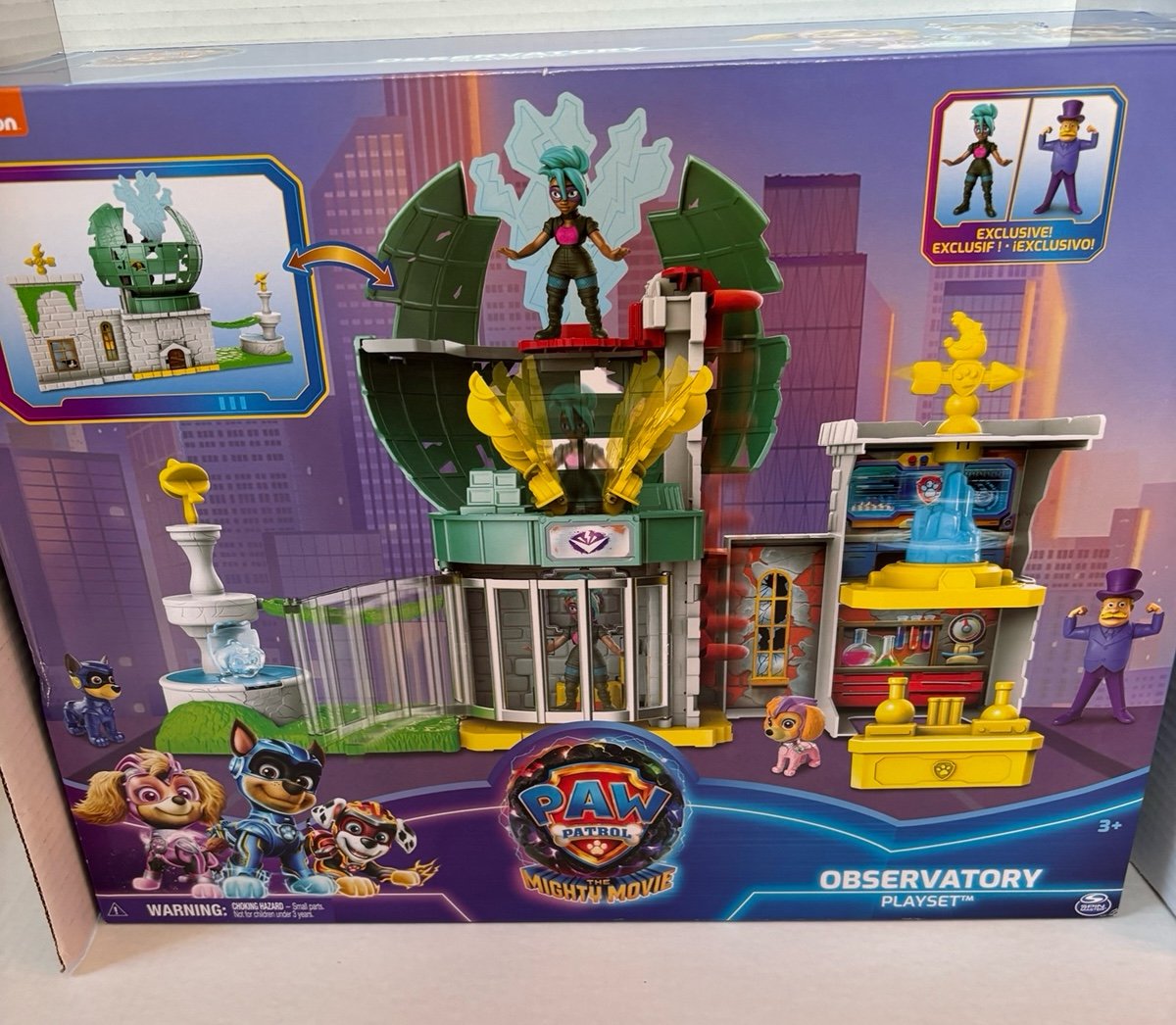 New Paw Patrol The Mighty Observatory playset w Mayor Humdinger & figures
