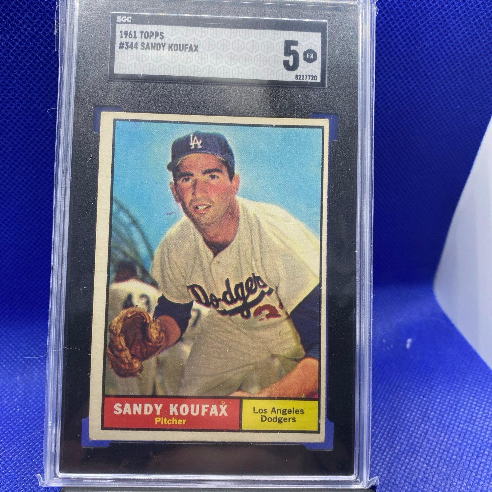 Topps 1961 TOPPS Baseball #344 Sandy Koufax HOF SGC 5 / 60 EX Very Nice! LA Dodg
