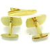USA Rectangle Engraveable Men Vintage Cufflinks Bullet Gold Tone Set Tie
